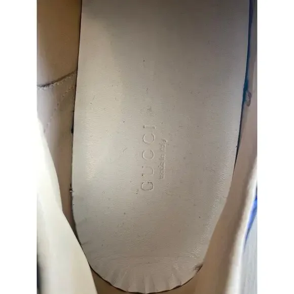 Gucci Ace Embroidered Tiger low-top black leather sneaker size 8 - Picture 6 of 6